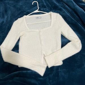 long sleeve button top